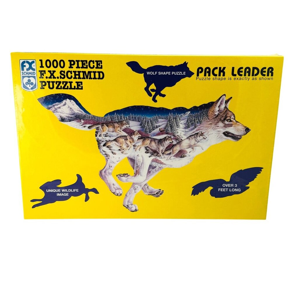 F.X. Schmid 1000 Piece Pack Leader Wolf-Shaped Puzzle Wildlife (43 x 25.5 in)